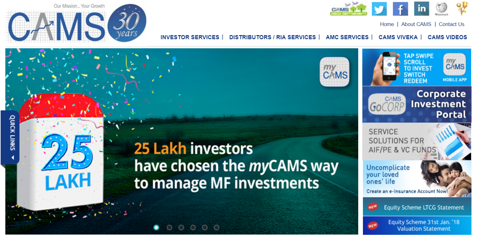 MProfit supports import of CAMS consolidated account statement for all mutual fund schemes